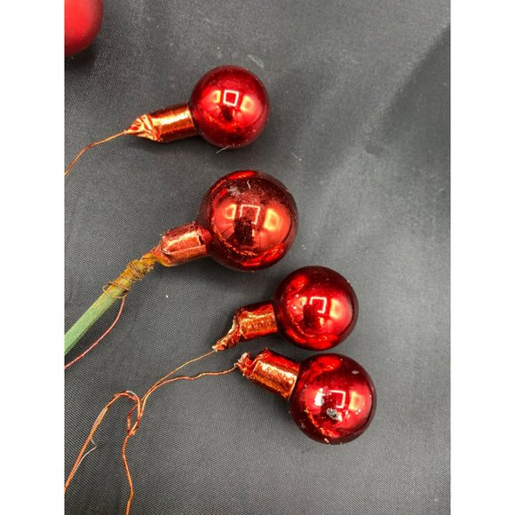 Vintage Mercury Glass Christmas Balls Bunches Floral Picks Red, Gold, Silver - Picture 4 of 9